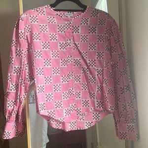 Gimaguas Checkered Printed Blouse